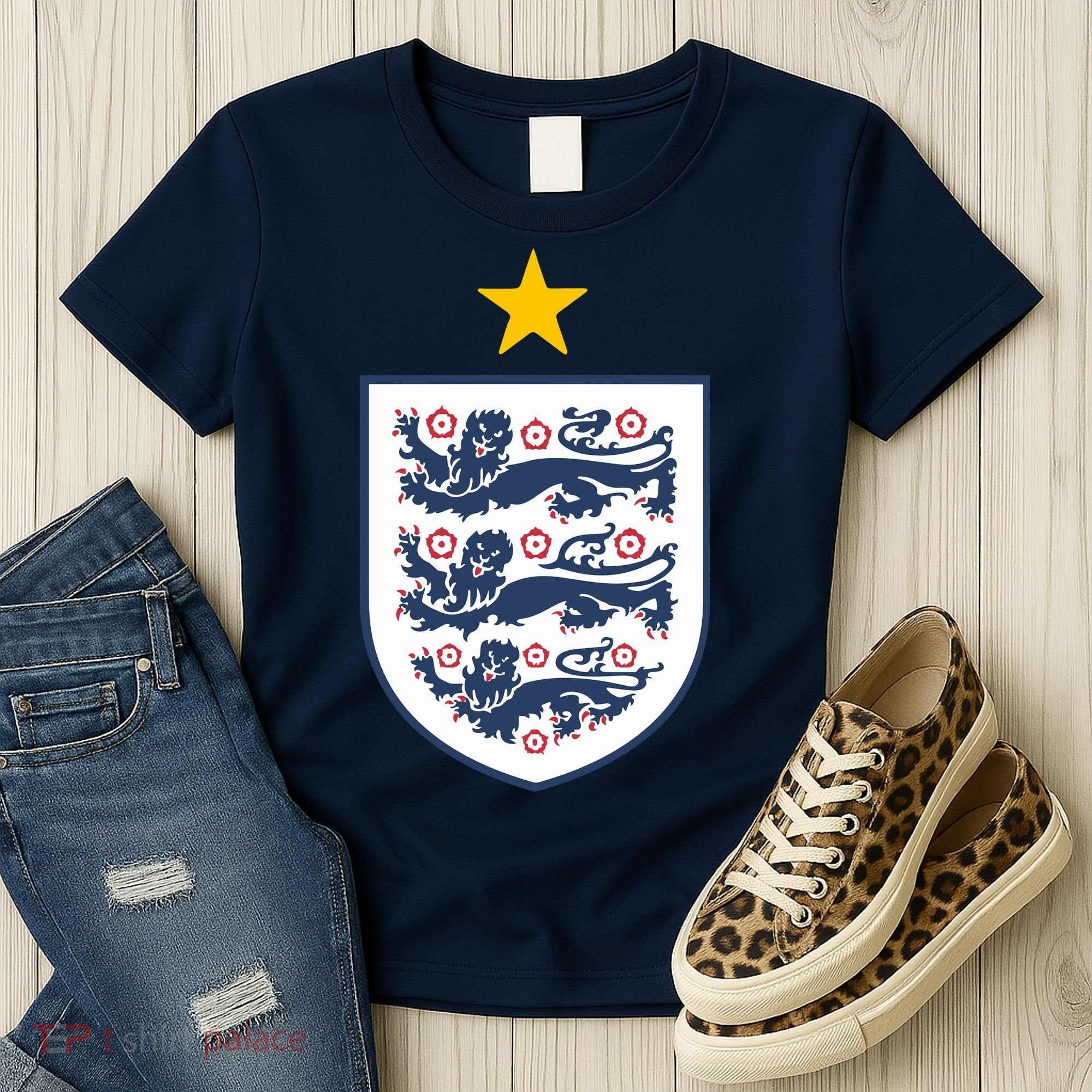 Cool One Star England Flag Women's T-Shirt