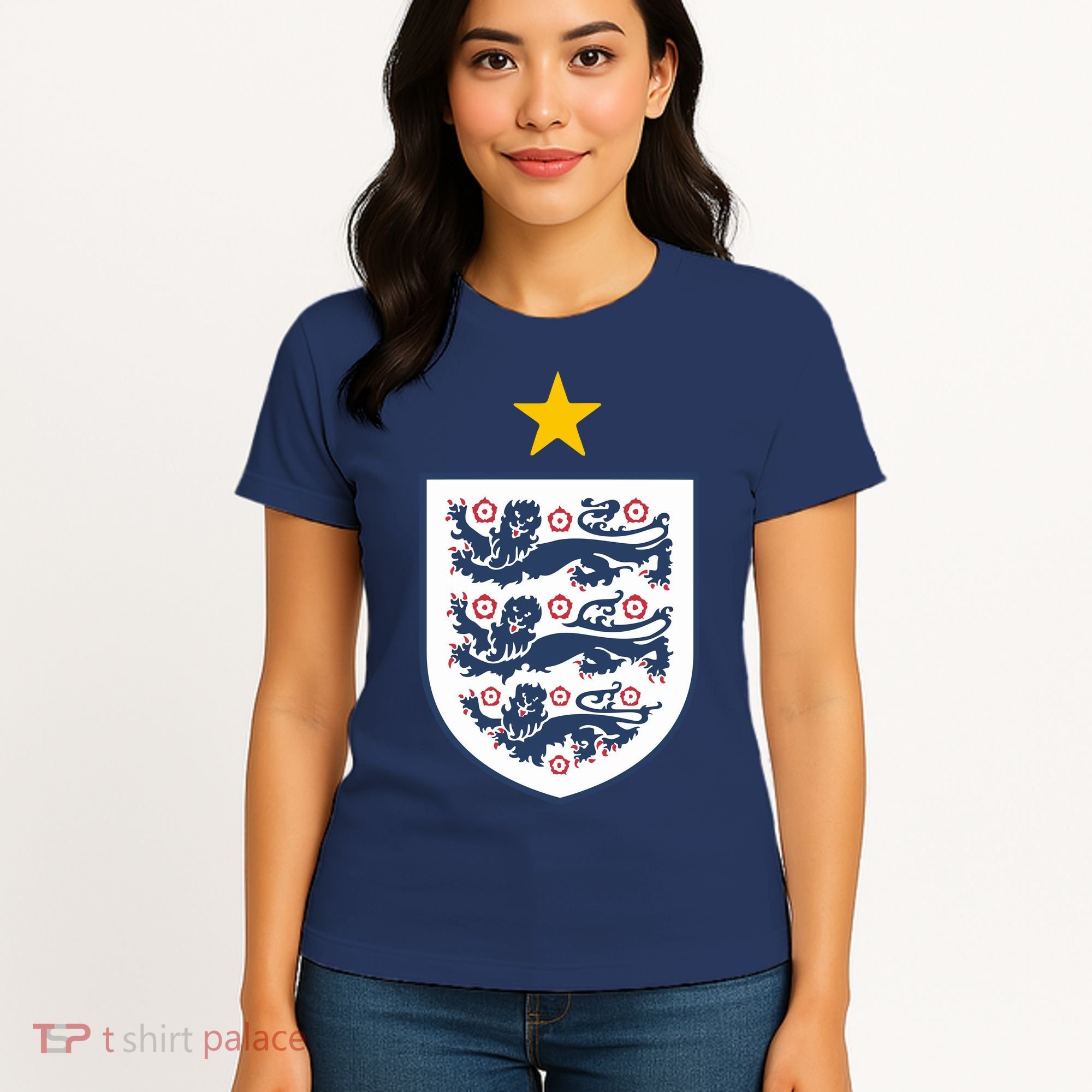 Cool One Star England Flag Women's T-Shirt