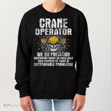 Crane Operator Skull Usa Flag Crane Driver Construction Women's Sweatshirt