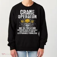 Crane Operator Skull Usa Flag Crane Driver Construction Women's Sweatshirt thumb 0