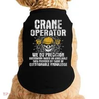 Crane Operator Skull Usa Flag Crane Driver Construction Doggie Tank thumb 0