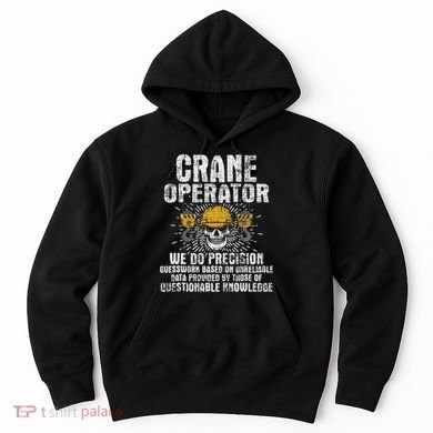 Crane Operator Skull Usa Flag Crane Driver Construction Hoodie
