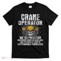 Crane Operator Skull Usa Flag Crane Driver Construction T-Shirt thumb 0