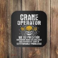 Crane Operator Skull Usa Flag Crane Driver Construction Coaster thumb 0