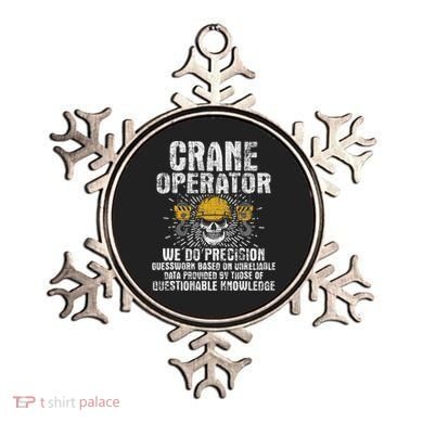 Crane Operator Skull Usa Flag Crane Driver Construction Ornament