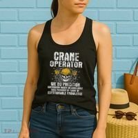 Crane Operator Skull Usa Flag Crane Driver Construction Women's Tank Top thumb 2
