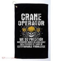 Crane Operator Skull Usa Flag Crane Driver Construction Golf Towel thumb 0
