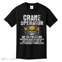 Crane Operator Skull Usa Flag Crane Driver Construction Kids T-Shirt thumb 0