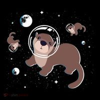 Cool Otter Space Gift Women's Hoodie thumb 2