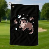 Cool Otter Space Gift Golf Towel thumb 1