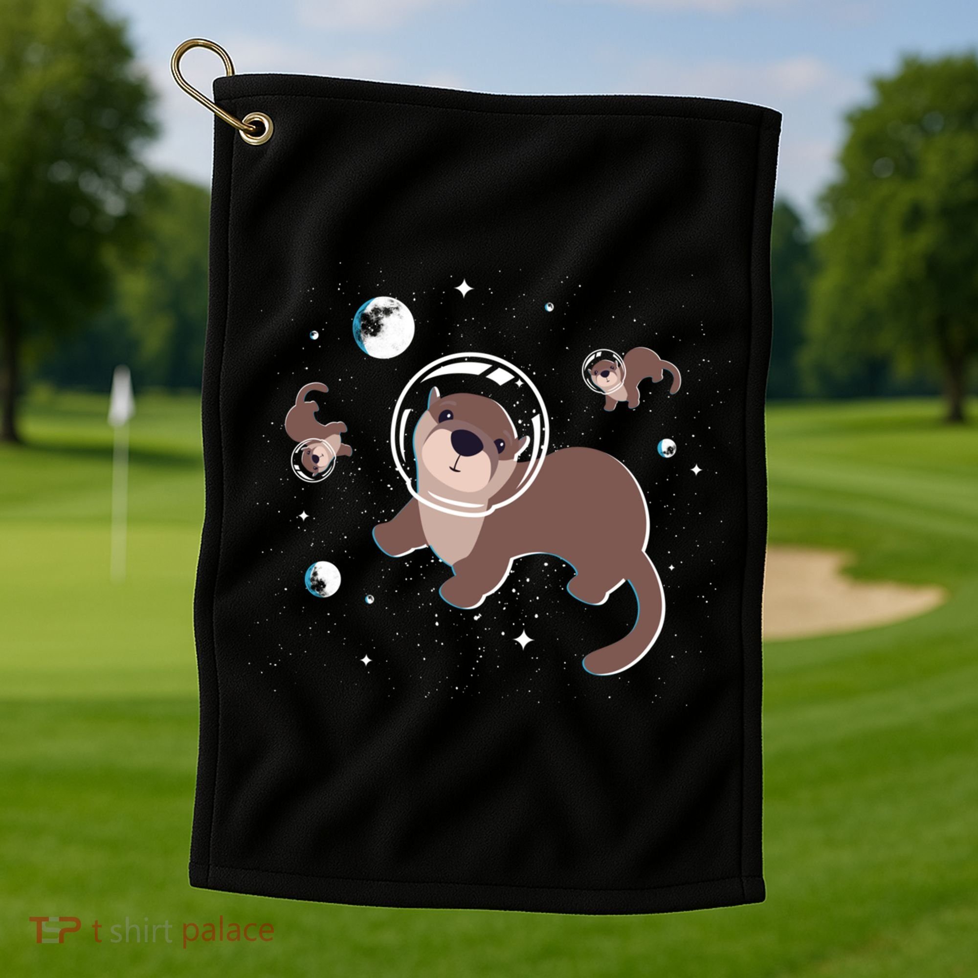 Cool Otter Space Gift Golf Towel
