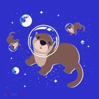 Cool Otter Space Gift Button thumb 1