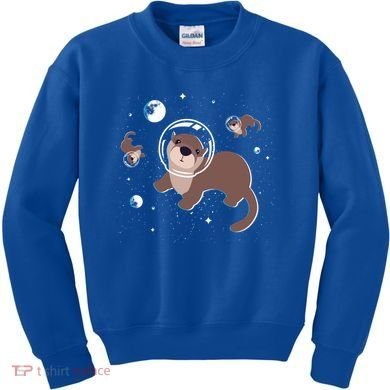 Cool Otter Space Gift Kids Sweatshirt