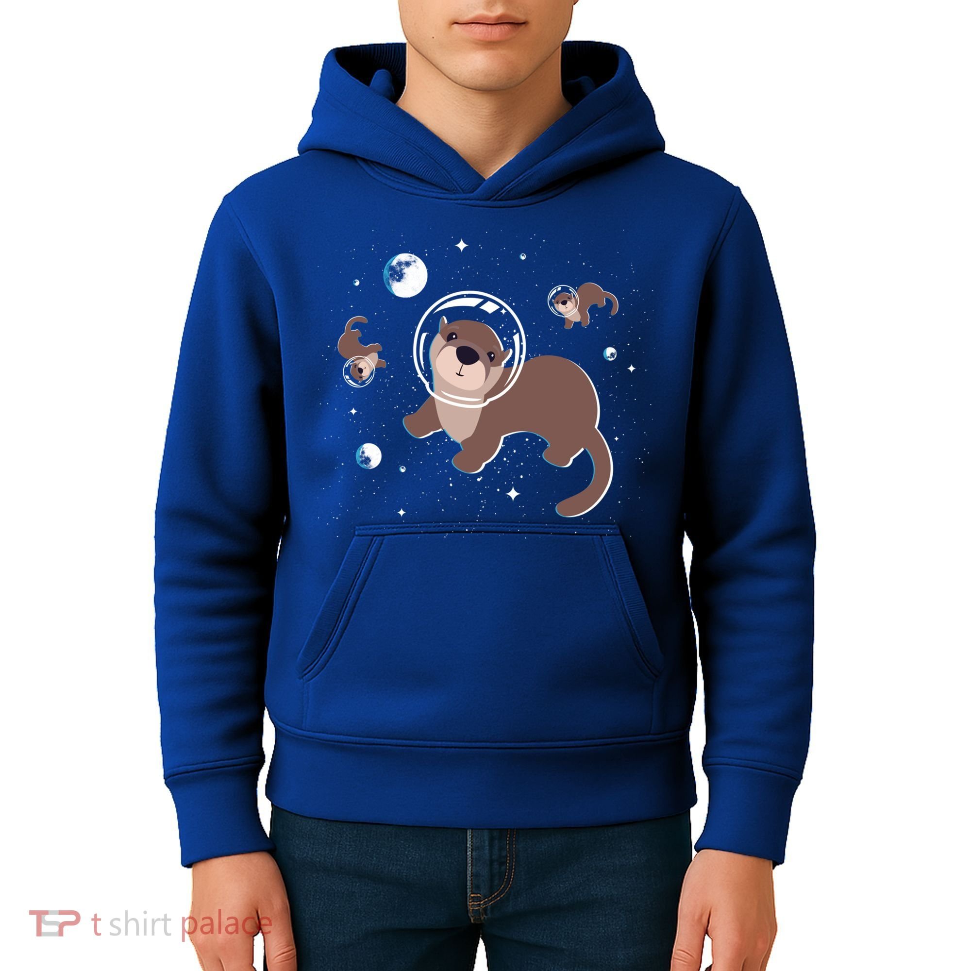 Cool Otter Space Gift Kids Hoodie