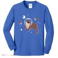 Cool Otter Space Gift Kids Long Sleeve Shirt thumb 0