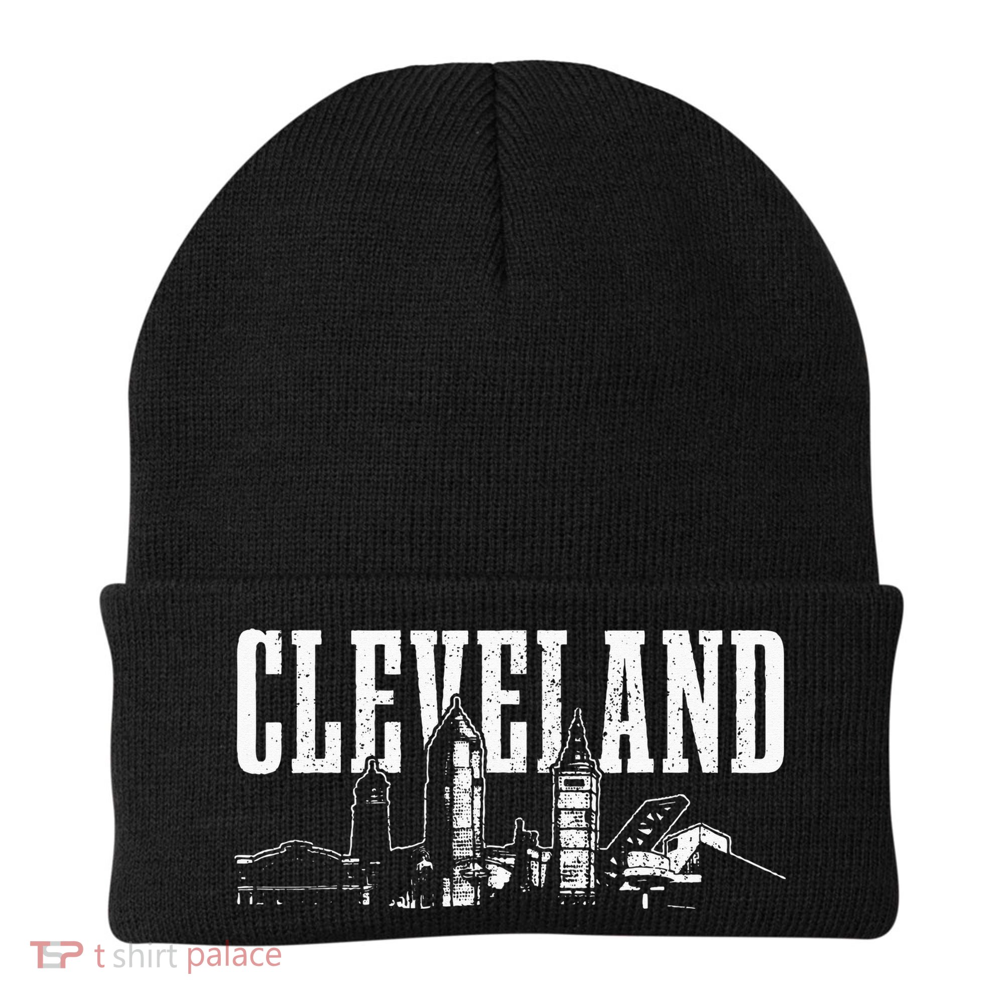Cleveland Ohio Skyline Pride Vintage Cleveland Beanie