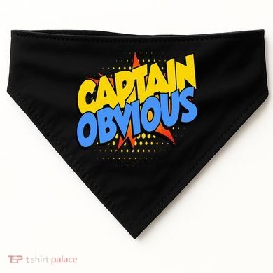 Captain Obvious Sarcastic Funny Superhero Easy Costume USA-Made Doggie Bandana