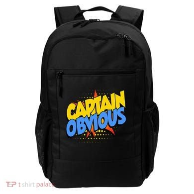 Captain Obvious Sarcastic Funny Superhero Easy Costume Backpack
