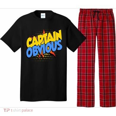 Captain Obvious Sarcastic Funny Superhero Easy Costume Pajama Set