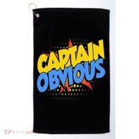 Captain Obvious Sarcastic Funny Superhero Easy Costume Golf Towel thumb 0