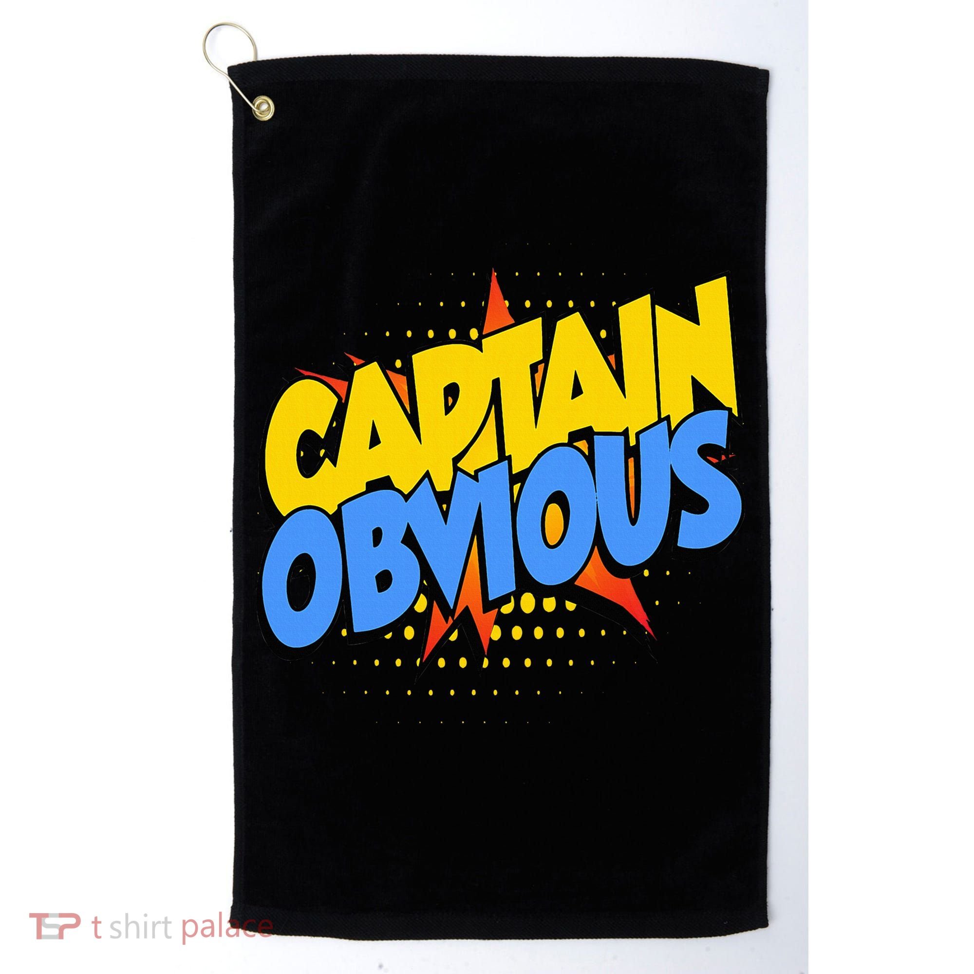 Captain Obvious Sarcastic Funny Superhero Easy Costume Golf Towel