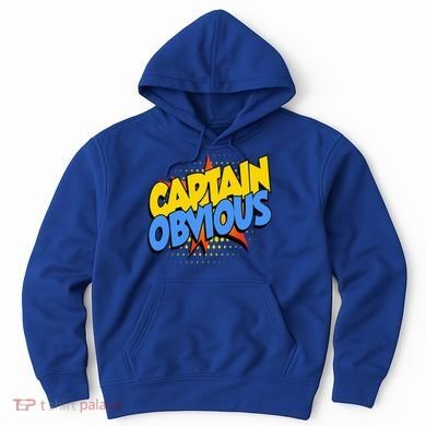 Captain Obvious Sarcastic Funny Superhero Easy Costume Hoodie