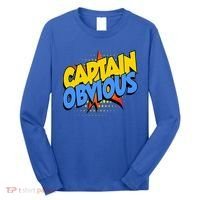 Captain Obvious Sarcastic Funny Superhero Easy Costume Long Sleeve Shirt thumb 0