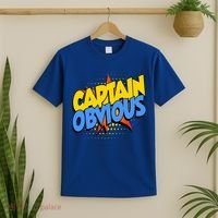 Captain Obvious Sarcastic Funny Superhero Easy Costume T-Shirt thumb 2