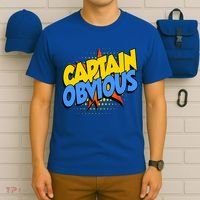 Captain Obvious Sarcastic Funny Superhero Easy Costume T-Shirt thumb 6