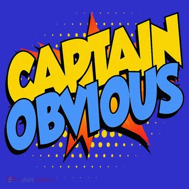 Captain Obvious Sarcastic Funny Superhero Easy Costume V-Neck T-Shirt