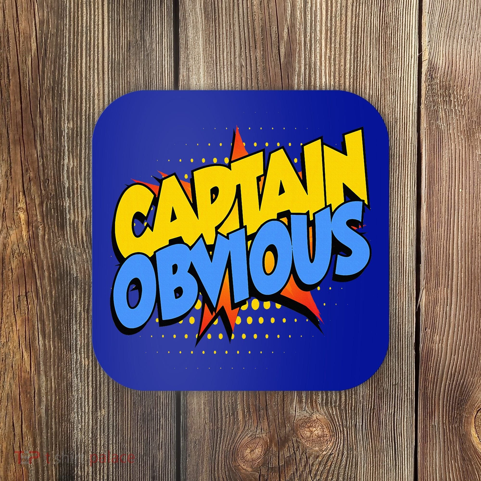 Captain Obvious Sarcastic Funny Superhero Easy Costume Coaster