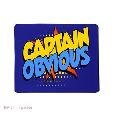 Captain Obvious Sarcastic Funny Superhero Easy Costume Mousepad
