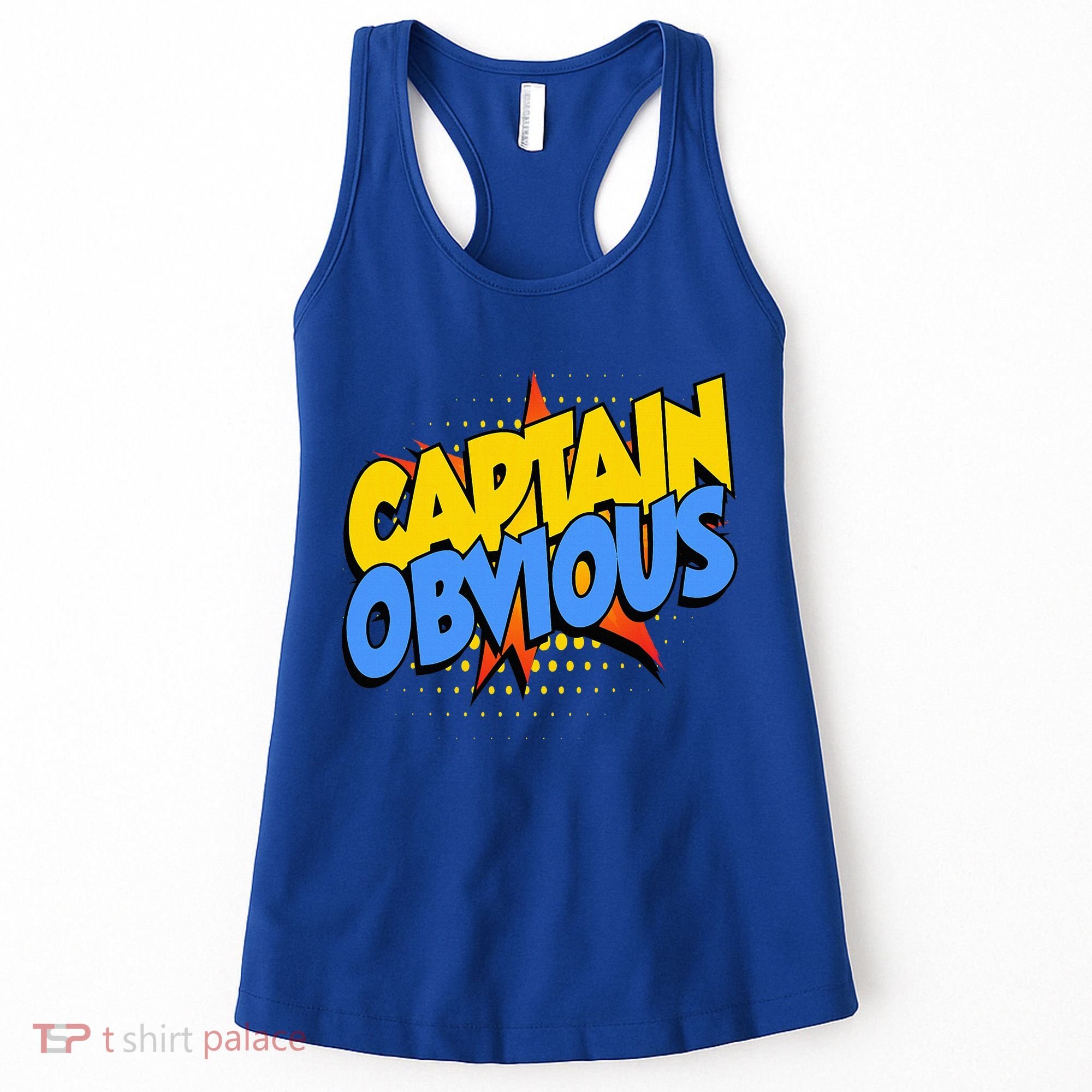 Captain Obvious Sarcastic Funny Superhero Easy Costume Women's Tank Top