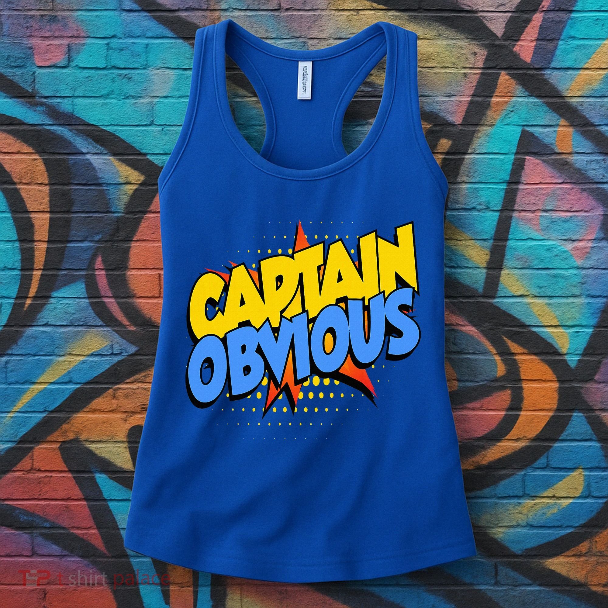 Captain Obvious Sarcastic Funny Superhero Easy Costume Women's Tank Top