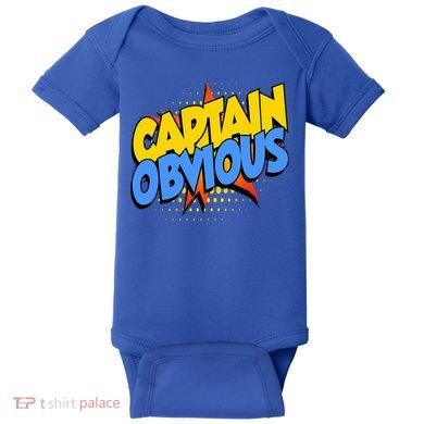 Captain Obvious Sarcastic Funny Superhero Easy Costume Baby Bodysuit