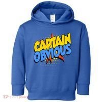 Captain Obvious Sarcastic Funny Superhero Easy Costume Toddler Hoodie thumb 0