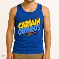 Captain Obvious Sarcastic Funny Superhero Easy Costume Tank Top thumb 3