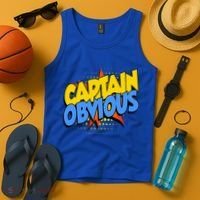 Captain Obvious Sarcastic Funny Superhero Easy Costume Tank Top thumb 4