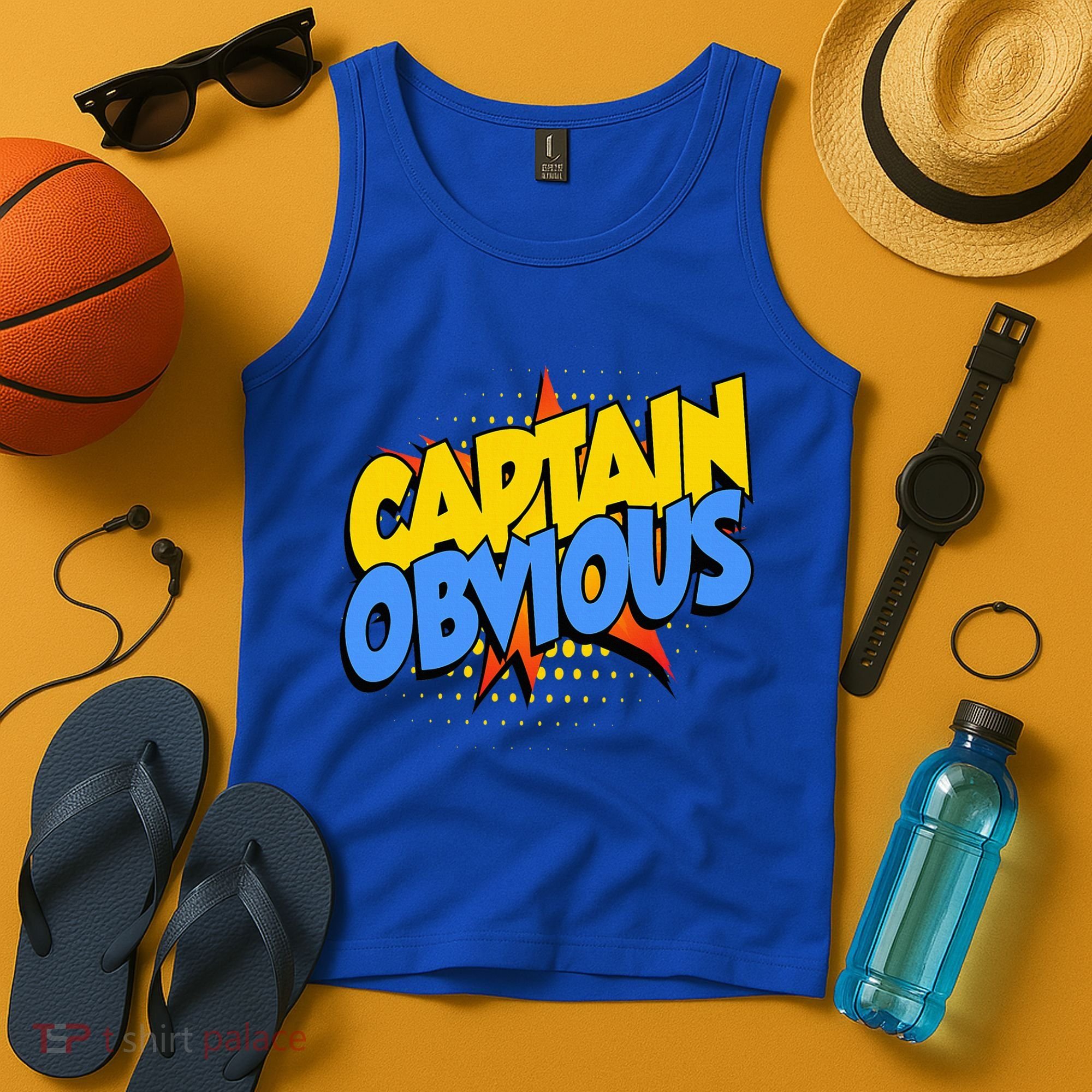 Captain Obvious Sarcastic Funny Superhero Easy Costume Tank Top