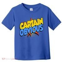 Captain Obvious Sarcastic Funny Superhero Easy Costume Toddler T-Shirt thumb 0