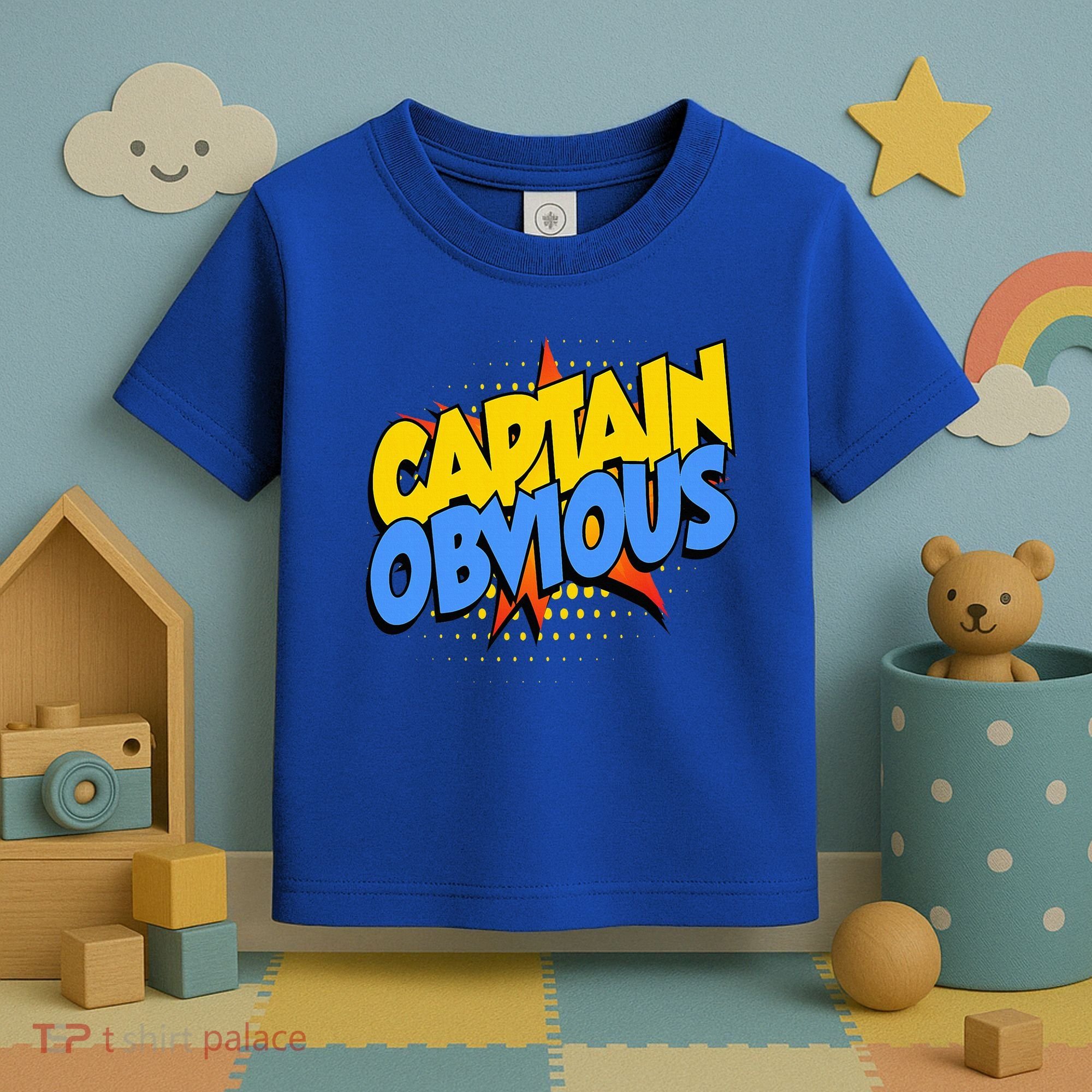 Captain Obvious Sarcastic Funny Superhero Easy Costume Toddler T-Shirt