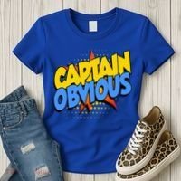 Captain Obvious Sarcastic Funny Superhero Easy Costume Women's T-Shirt thumb 3