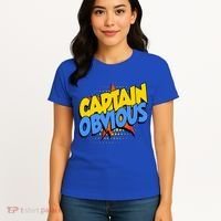 Captain Obvious Sarcastic Funny Superhero Easy Costume Women's T-Shirt thumb 4