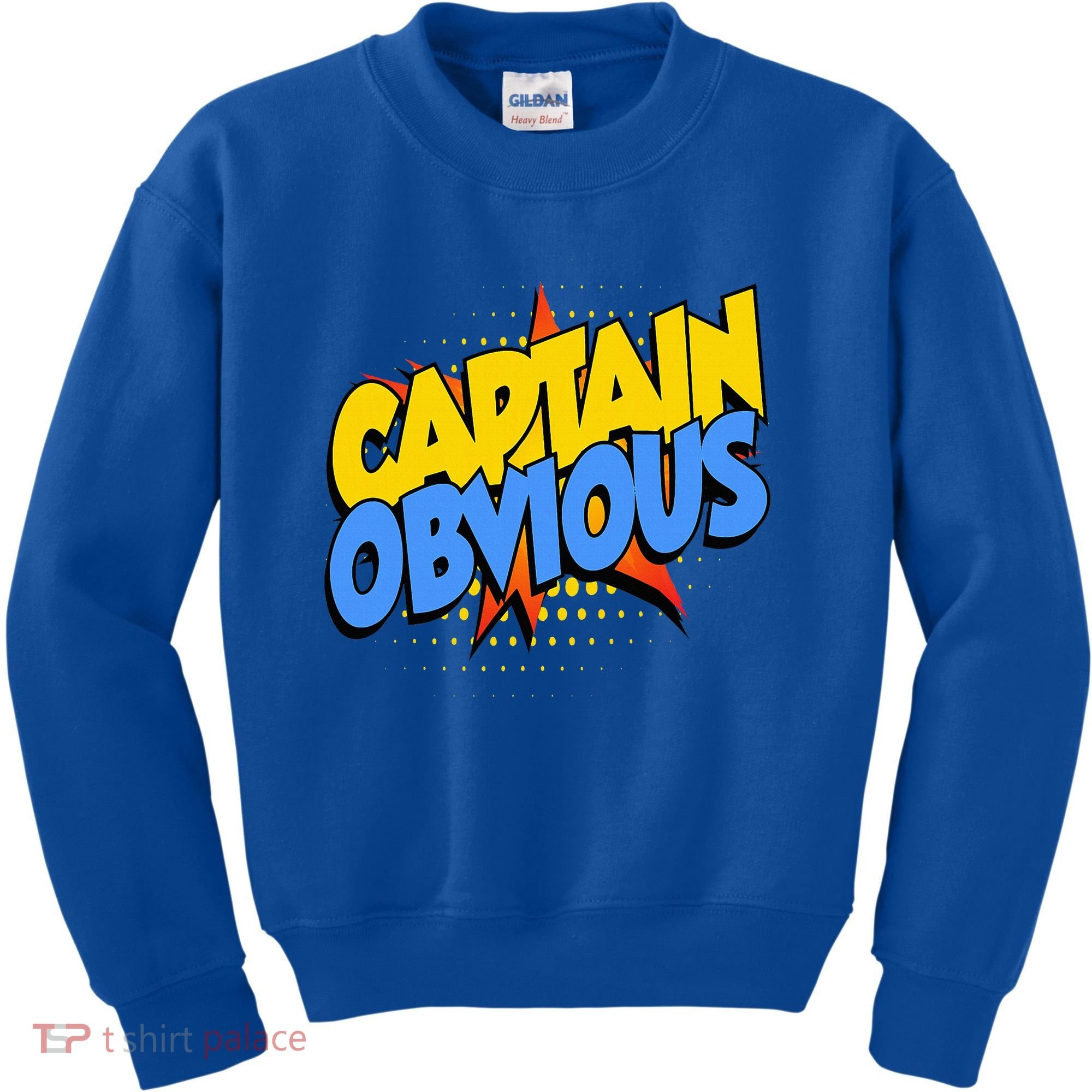 Captain Obvious Sarcastic Funny Superhero Easy Costume Kids Sweatshirt