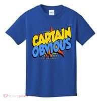 Captain Obvious Sarcastic Funny Superhero Easy Costume Kids T-Shirt thumb 0