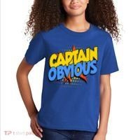 Captain Obvious Sarcastic Funny Superhero Easy Costume Kids T-Shirt thumb 2