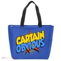 Captain Obvious Sarcastic Funny Superhero Easy Costume Tote Bag thumb 0