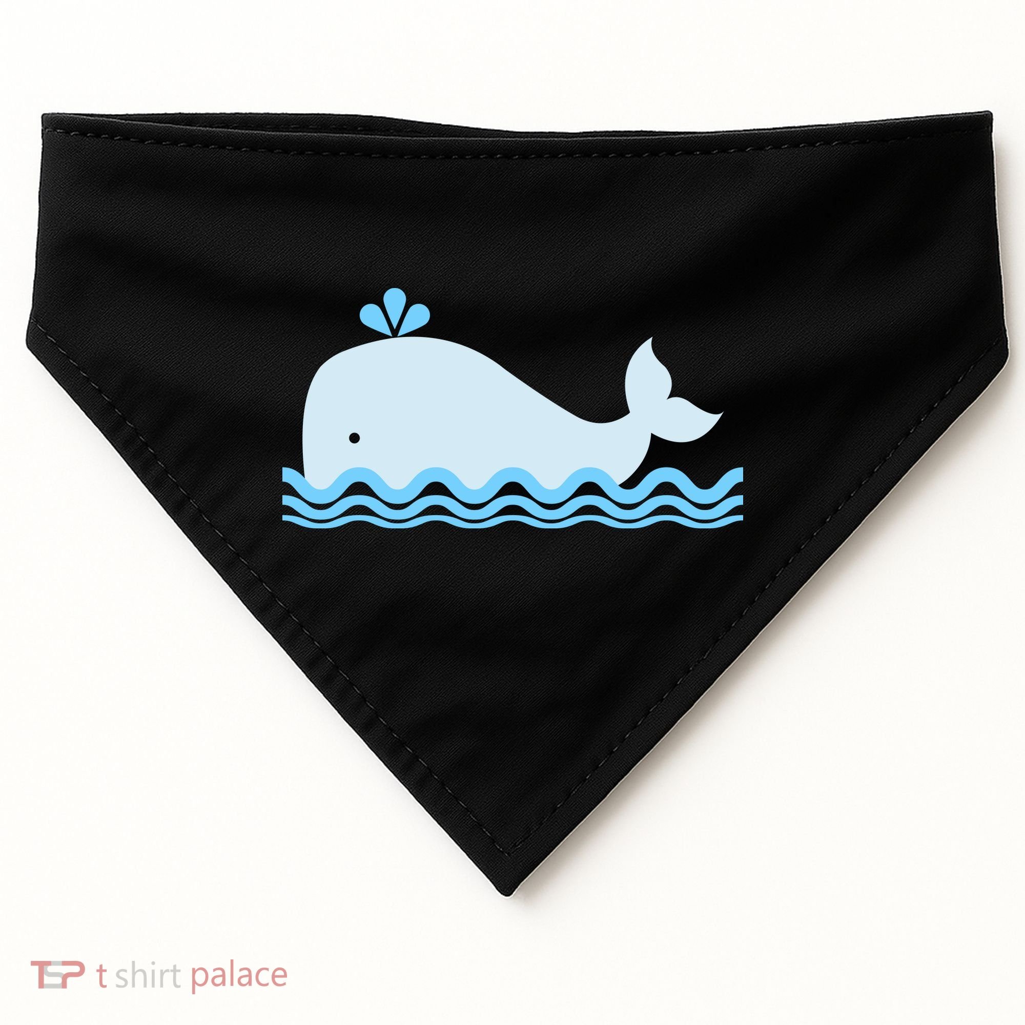 Cute Ocean Sea Life Whale USA-Made Doggie Bandana