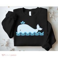 Cute Ocean Sea Life Whale Sweatshirt thumb 2