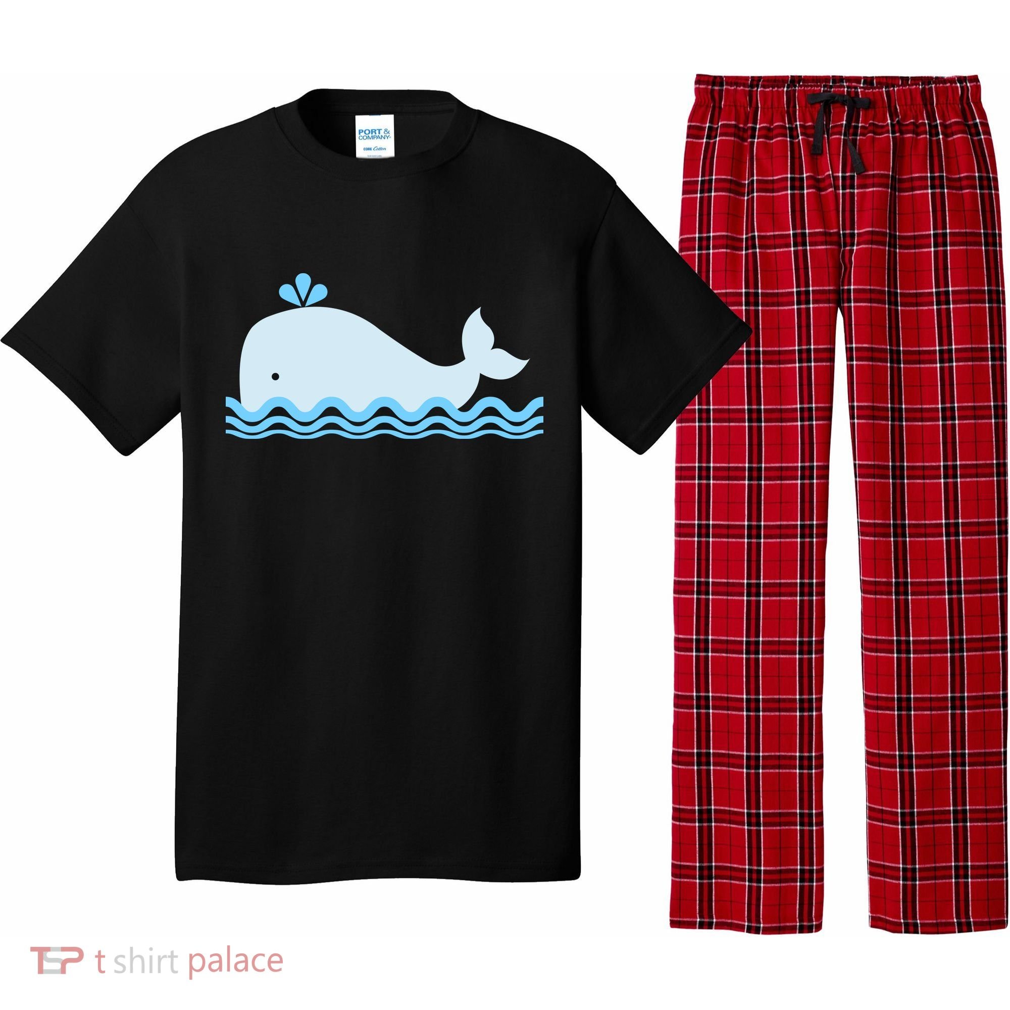 Cute Ocean Sea Life Whale Pajama Set